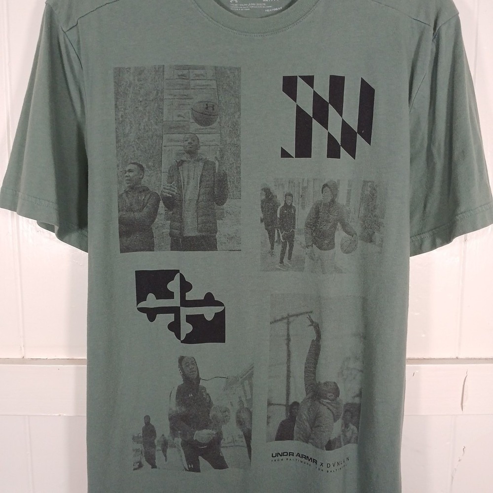 Under Armour × DVNLLN T-Shirt Devin Allen Baltimore Maryland Men's Small Green